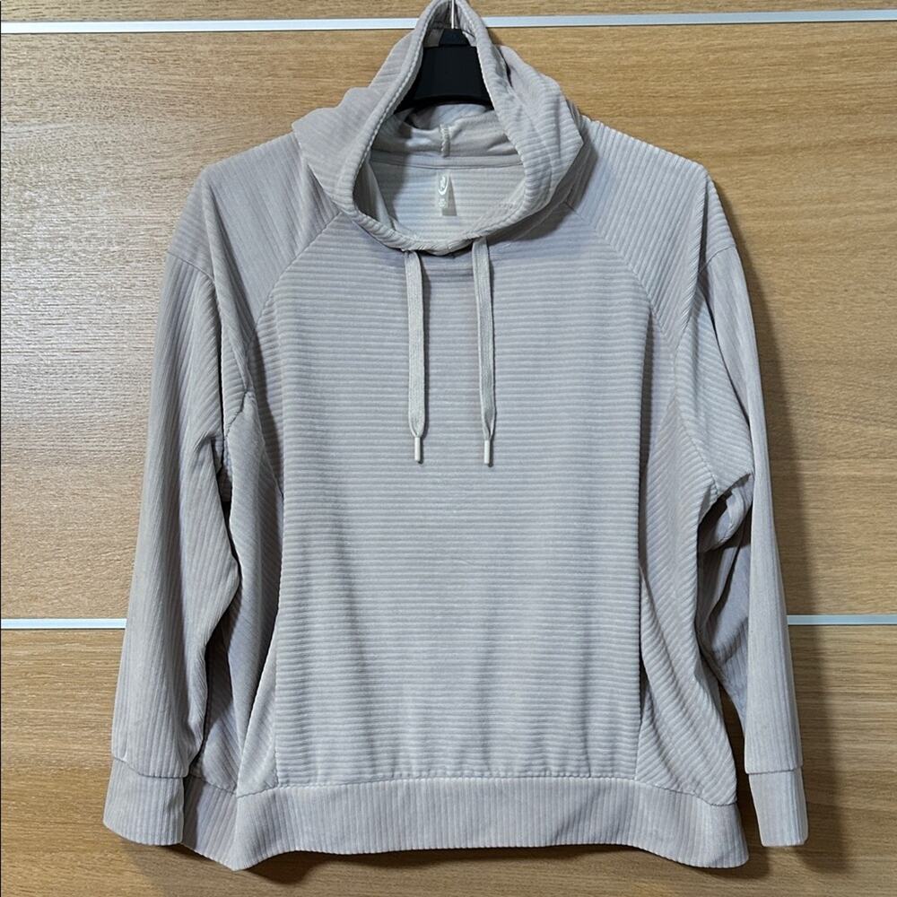 MTA Sport women's Sz 2X beige corduroy hoodie